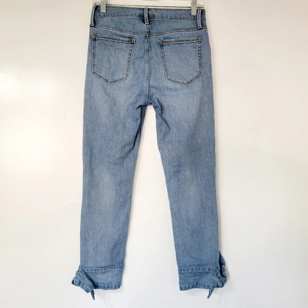 Sam Edelman Stiletto Ankle Tie Light Wash Jean Size 27 - Picture 5 of 11